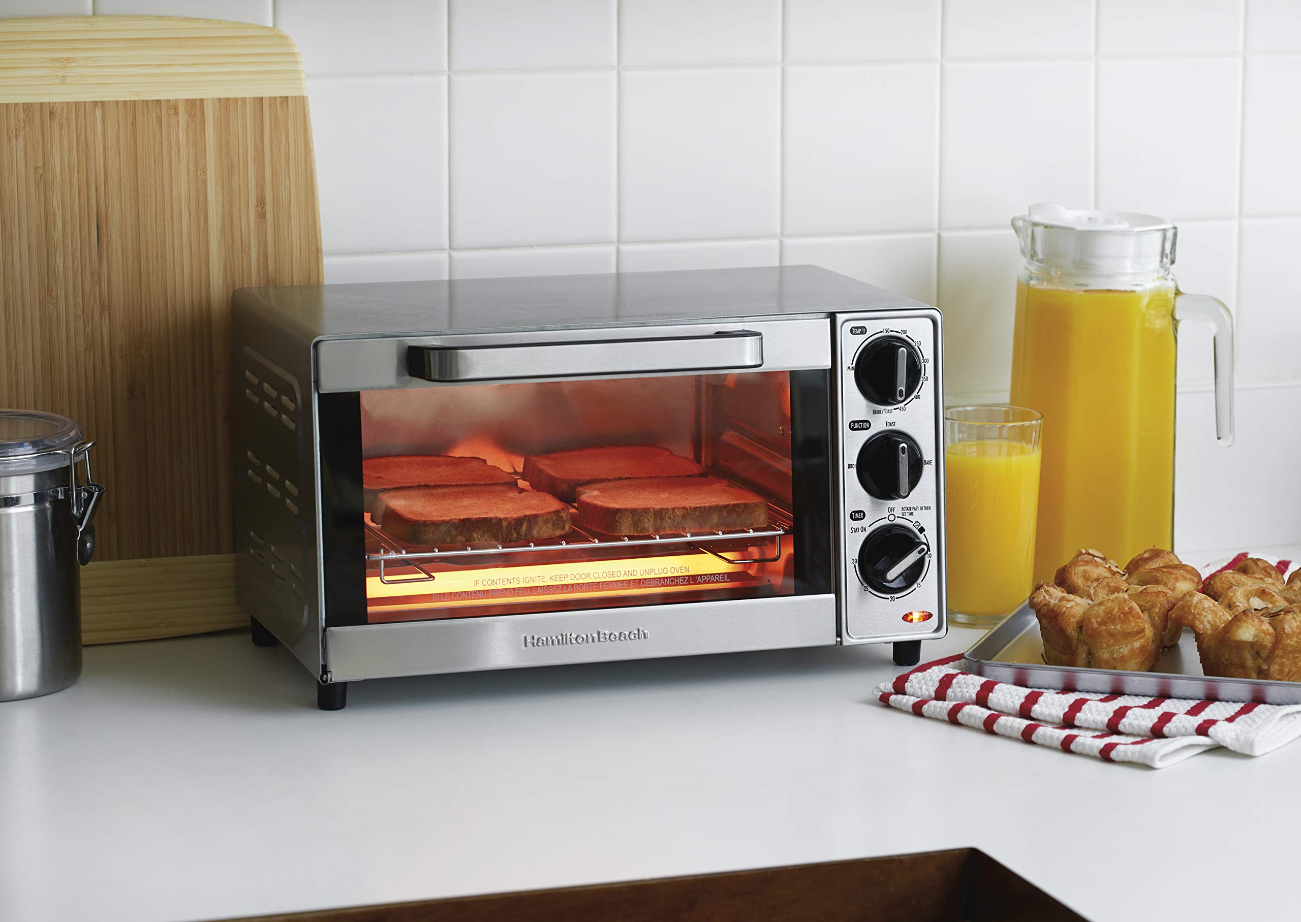 Amazon.com: Hamilton Beach Countertop Toaster Oven & Pizza Maker